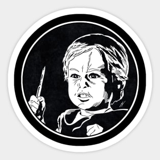 GAGE CREED - Pet Sematary (Circle Black and White) Sticker